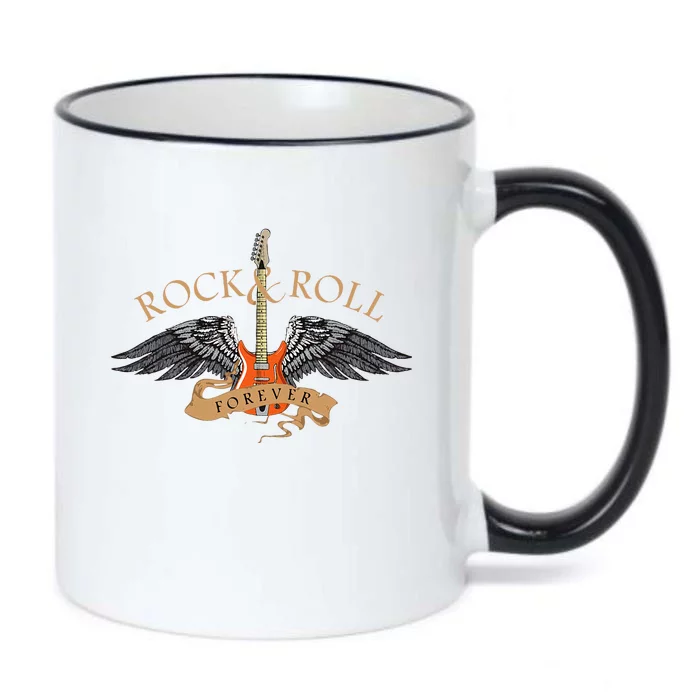 Rock And Roll Forever Black Color Changing Mug