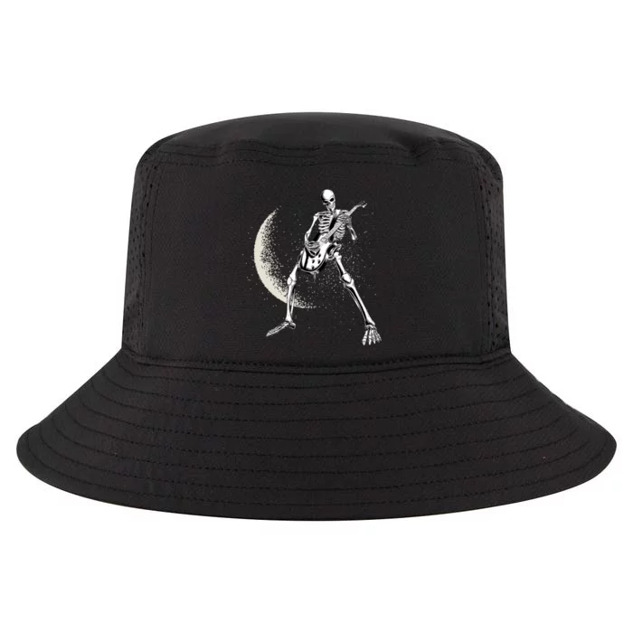 Rock And Roll Skeleton Moon Guitar Cool Comfort Performance Bucket Hat