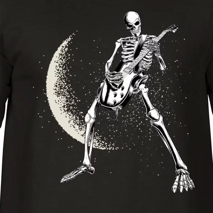 Rock And Roll Skeleton Moon Guitar Comfort Colors T-Shirt