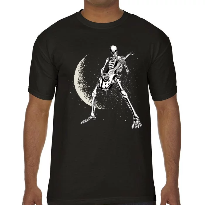 Rock And Roll Skeleton Moon Guitar Comfort Colors T-Shirt