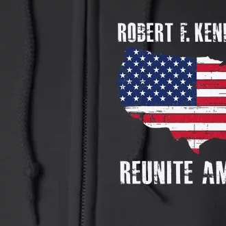 Reunite America RFK Kennedy Democrat President 2024 Full Zip Hoodie