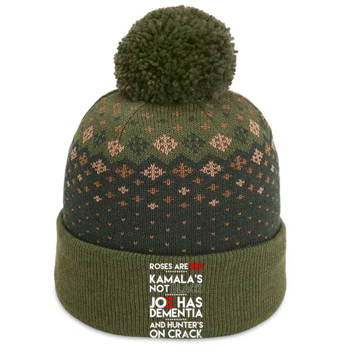 Roses Are Red Kamalas Not Black Joe Has Dementia And Hunters On Crack The Baniff Cuffed Pom Beanie