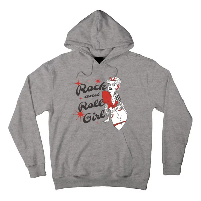 Rock And Roll Girl Vintage Tall Hoodie