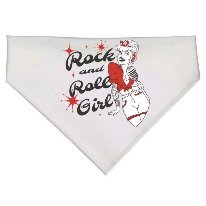 Rock And Roll Girl Vintage USA-Made Doggie Bandana