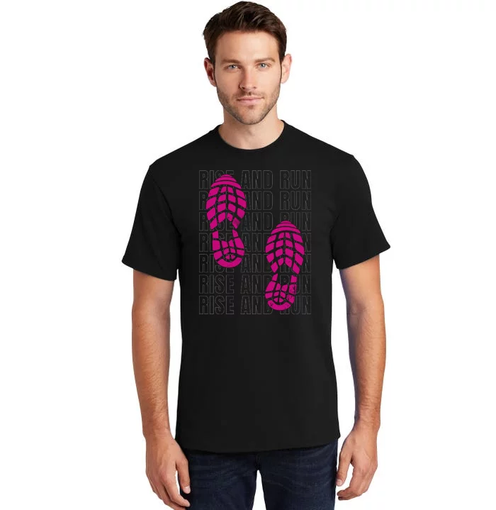 Rise And Run Pink Print Tall T-Shirt