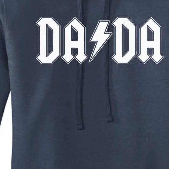 Rock and Roll Dada Father's Day For New Dad for Him Dada Women's Pullover Hoodie