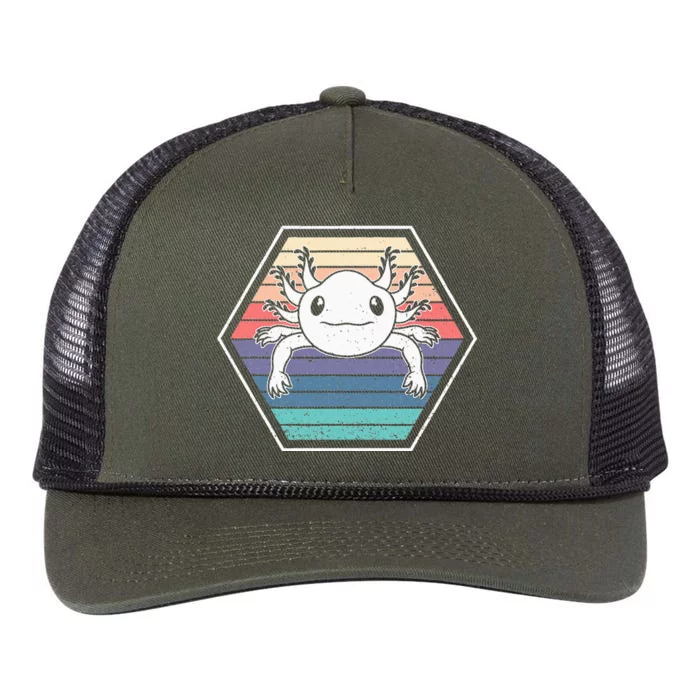 Retro Axolotl Retro Rope Trucker Hat Cap