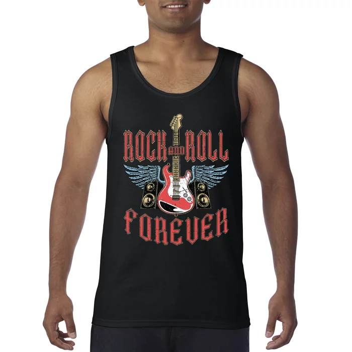 Rock And Roll Guitar Vintage Rock Music Tank Top