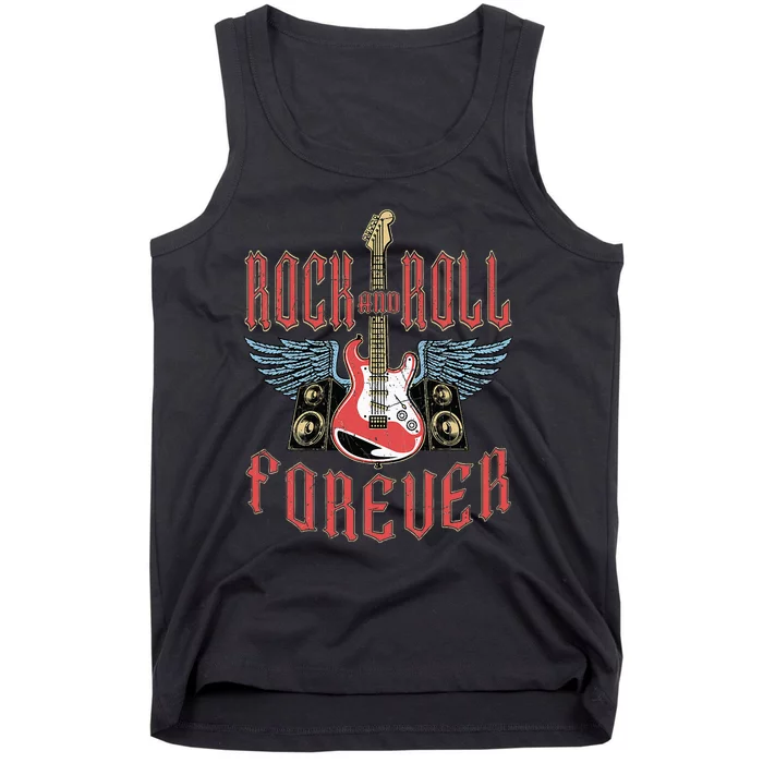 Rock And Roll Guitar Vintage Rock Music Tank Top