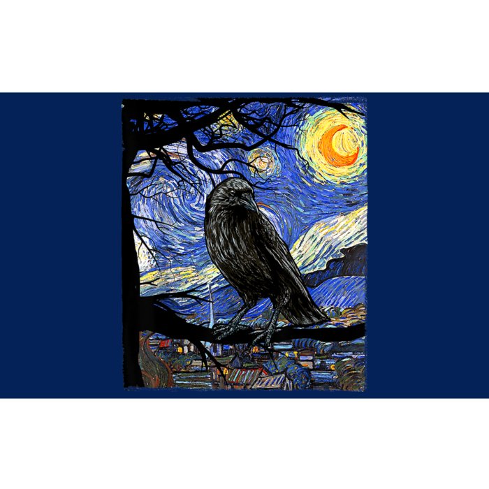 Raven Art Raven Lover Van Gogh Starry Night Crow Lover Bumper Sticker