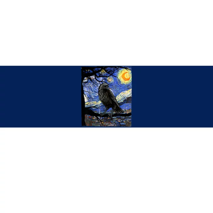 Raven Art Raven Lover Van Gogh Starry Night Crow Lover Bumper Sticker