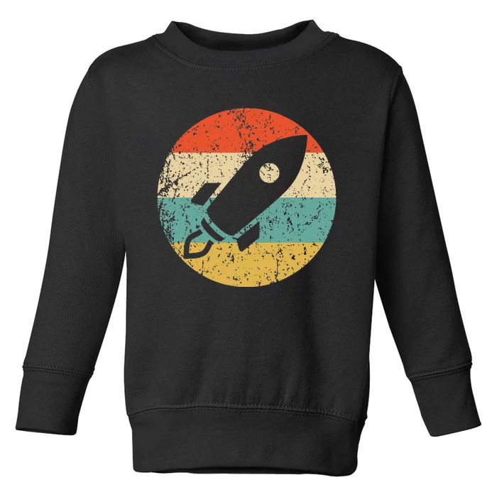 Retro Astronaut Rocket Vintage Space Ship Video Game Toddler Sweatshirt