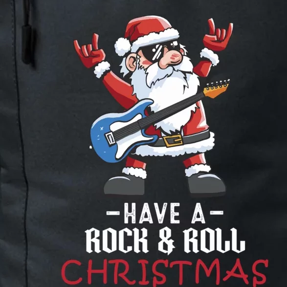 Rock And Roll Guitar Santa Christmas Rock Music Lover Gift Daily Commute Backpack