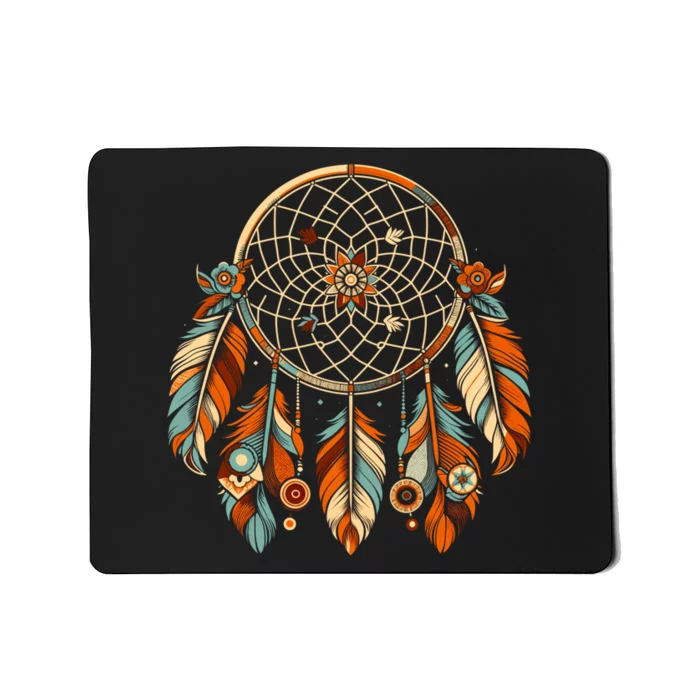 Retro Art Style Christmas Cool Dreamcatcher Symbol Mousepad