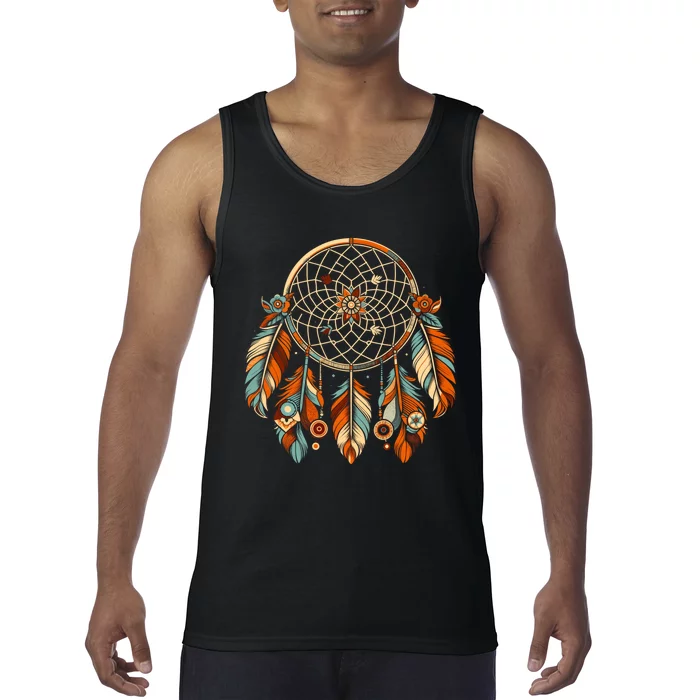 Retro Art Style Christmas Cool Dreamcatcher Symbol Tank Top