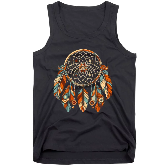 Retro Art Style Christmas Cool Dreamcatcher Symbol Tank Top