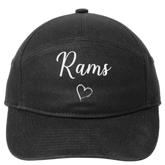 Rams Above Small Heart Southeast Polk 7-Panel Snapback Hat