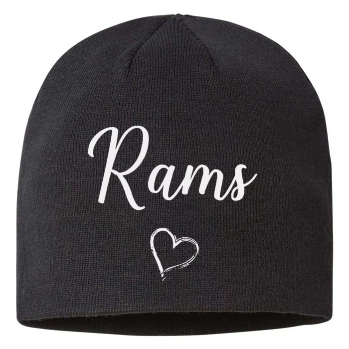 Rams Above Small Heart Southeast Polk 8 1/2in Sustainable Knit Beanie