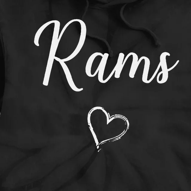 Rams Above Small Heart Southeast Polk Tie Dye Hoodie