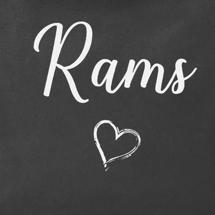 Rams Above Small Heart Southeast Polk Zip Tote Bag