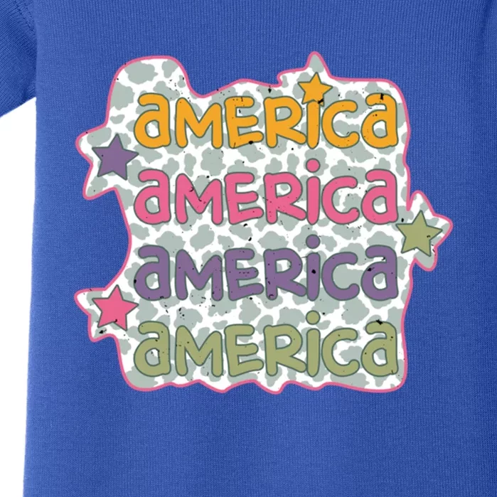 Retro America Star Gift Baby Bodysuit