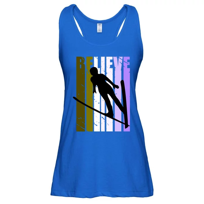 Retro Alpine Ski Jumping Jumper Female Competition Vintage Gift Ladies Essential Flowy Tank