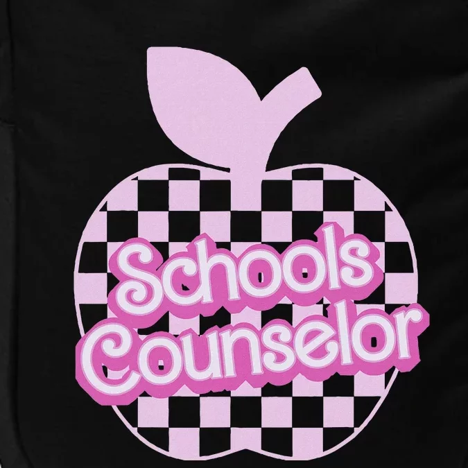 Retro Apple School Counselor Groovy Back To School Impact Tech Backpack