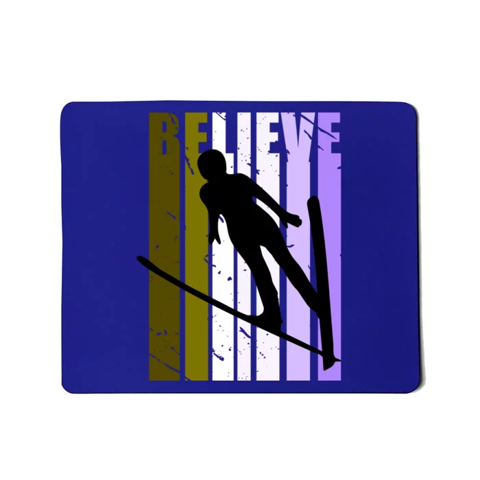 Retro Alpine Ski Jumping Jumper Female Competition Vintage Gift Mousepad