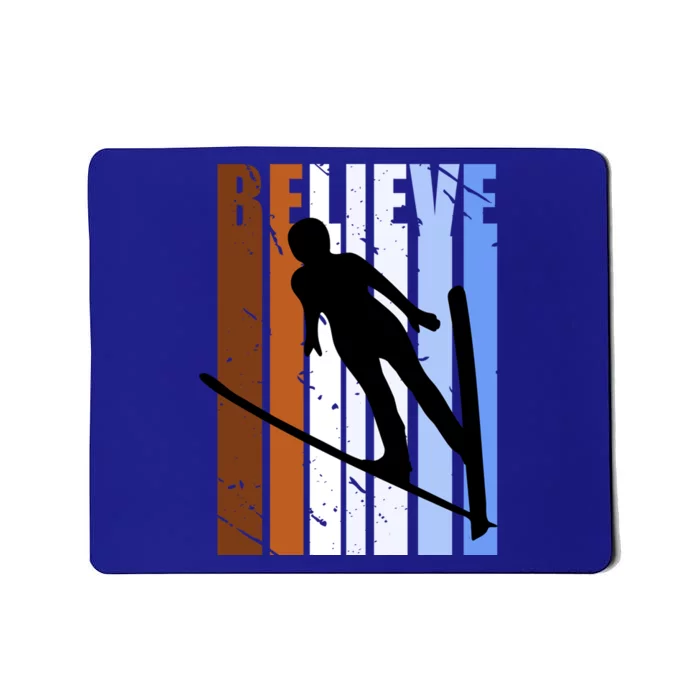 Retro Alpine Ski Jumping Jumper Female Competition Vintage Cool Gift Mousepad