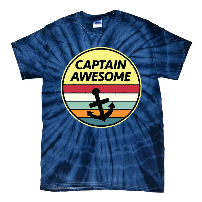 Retro Anchor Sailboat Vintage Sailing Captain Awesome Tie-Dye T-Shirt