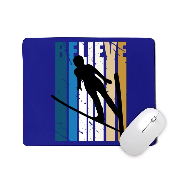 Retro Alpine Ski Jumping Jumper Female Competition Vintage Gift Mousepad