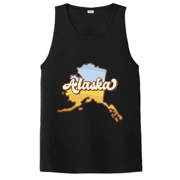 Retro Alaska State Logo Performance Tank