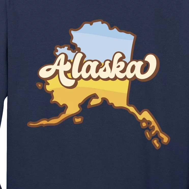 Retro Alaska State Logo Tall Long Sleeve T-Shirt