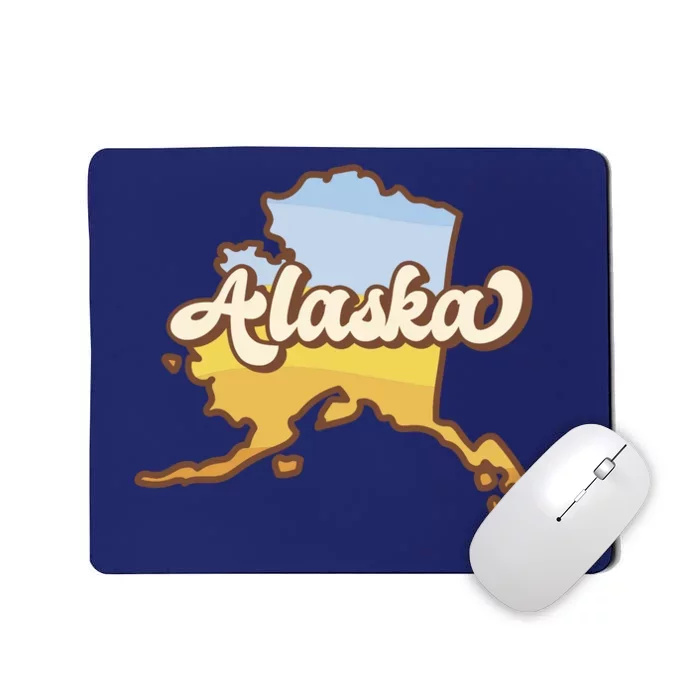 Retro Alaska State Logo Mousepad