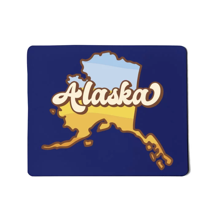 Retro Alaska State Logo Mousepad