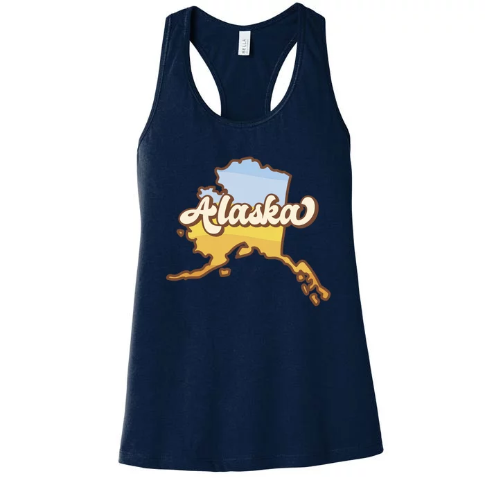 Retro Alaska State Logo Women's Racerback Tank