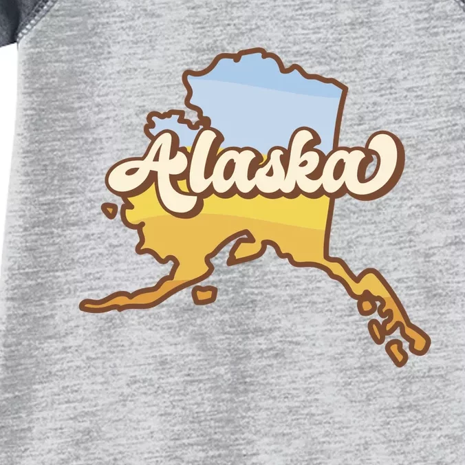 Retro Alaska State Logo Infant Baby Jersey Bodysuit