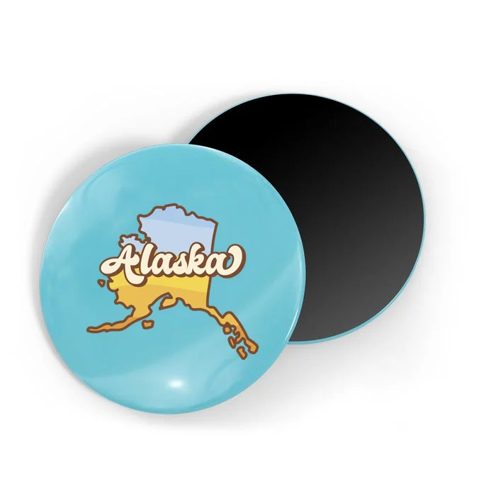 Retro Alaska State Logo Magnet