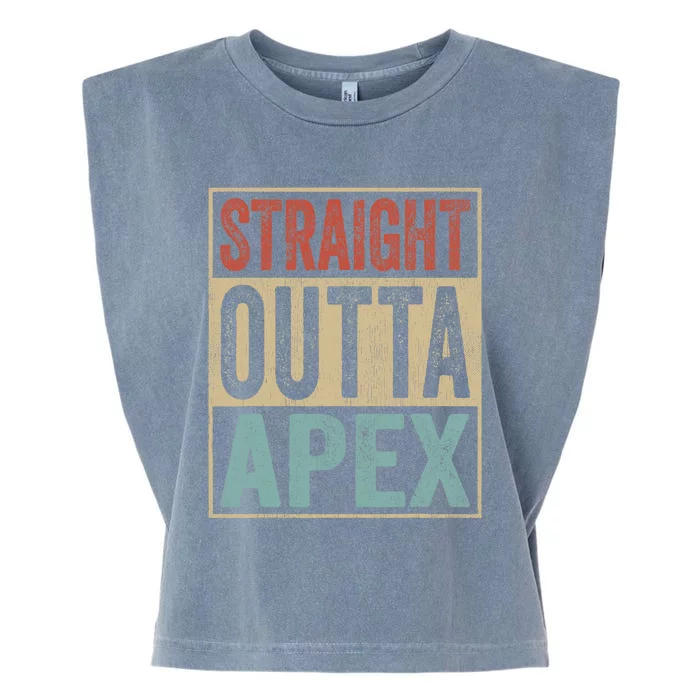 Retro Apex Stuff Clothing Straight Outta Apex Garment-Dyed Women's Muscle Tee