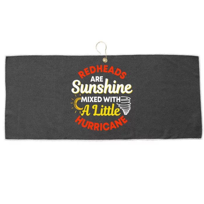 Redheads Are Sunshine Mixed With A Little Hurricane Red Hair Large Microfiber Waffle Golf Towel