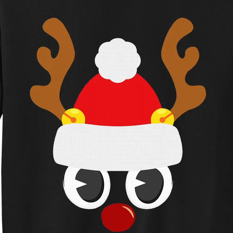 Reindeer Antlers Santa Hat Christmas Pajamas Tall Sweatshirt