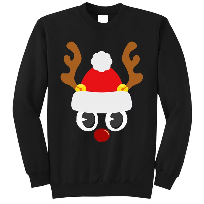 Reindeer Antlers Santa Hat Christmas Pajamas Tall Sweatshirt