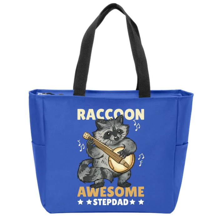 Raccoon Awesome Stepdad For Father's Day Gift Zip Tote Bag