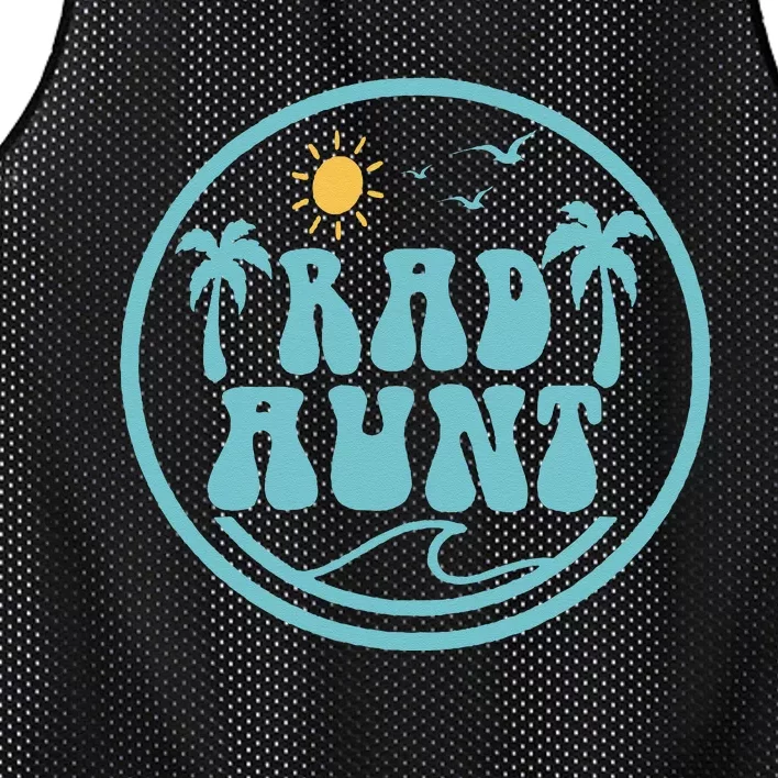 Rad Aunt Surf Matching Birthday The Big One 1st Birthday Mesh Reversible Basketball Jersey Tank