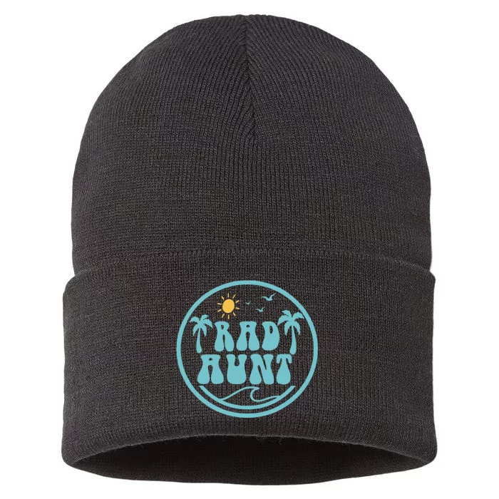 Rad Aunt Surf Matching Birthday The Big One 1st Birthday Sustainable Knit Beanie