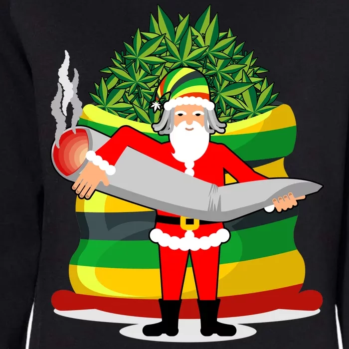 Rasta Claus Santa Funny Christmas Womens California Wash Sweatshirt