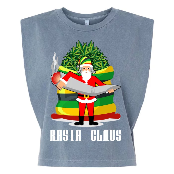 Rasta Claus Santa Funny Christmas Garment-Dyed Women's Muscle Tee