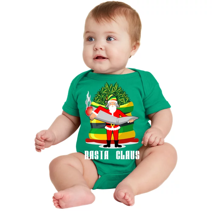 Rasta Claus Santa Funny Christmas Baby Bodysuit