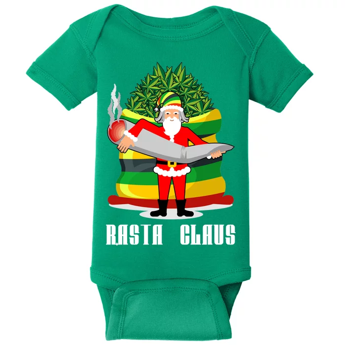 Rasta Claus Santa Funny Christmas Baby Bodysuit