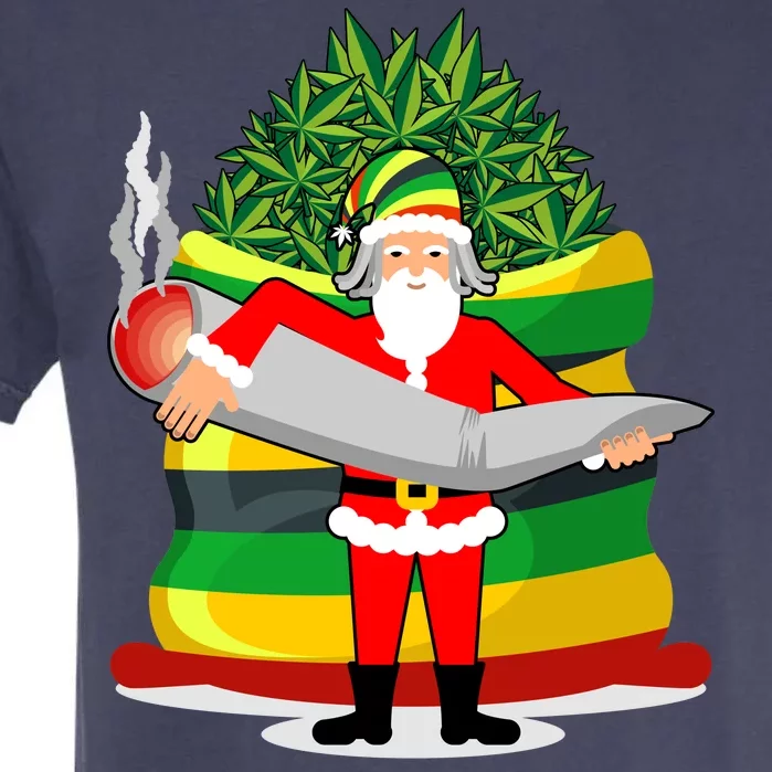 Rasta Claus Santa Funny Christmas Garment-Dyed Heavyweight T-Shirt